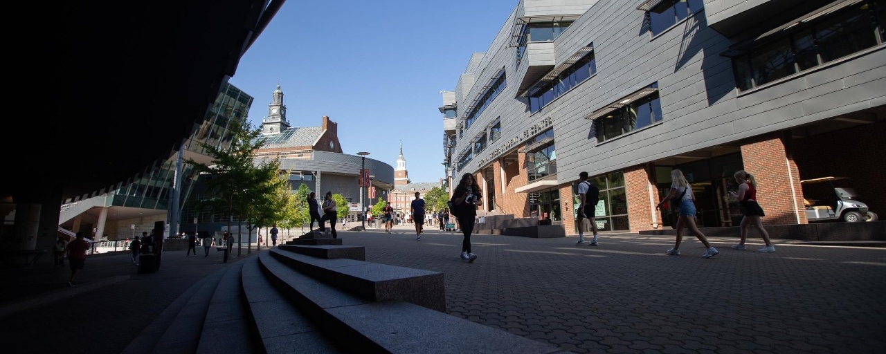 Students walking through Main Street